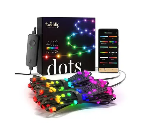 Vianočné osvetlenie Smart LED vianočná reťaz TWINKLY Dots TWD400STP-BEU 20m WiFi