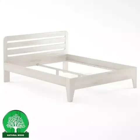 Drevené postele Posteľ buková LK189–140x200 bielený