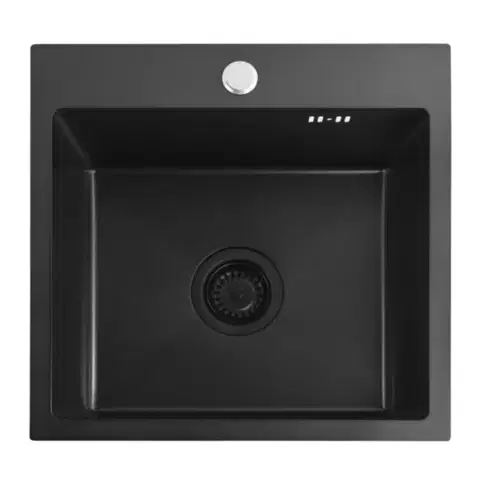 Kuchynské drezy REA REA - Oceľový drez Leo 40 Black ZLE-06002