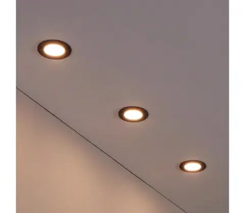 Svietidlá Eglo 31743 - Sada 3× LED stmievateľných svietidiel FUEVA-Z, LED 2,8 W/230 V, IP44, čierna 31743