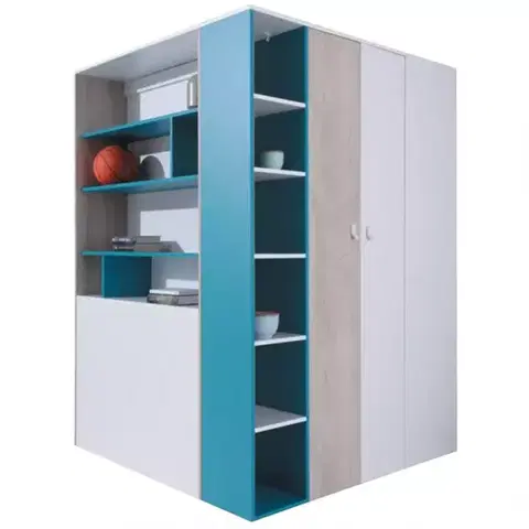 Šatníkové skrine Skriňa Planet  PL1 L/P 135 cm