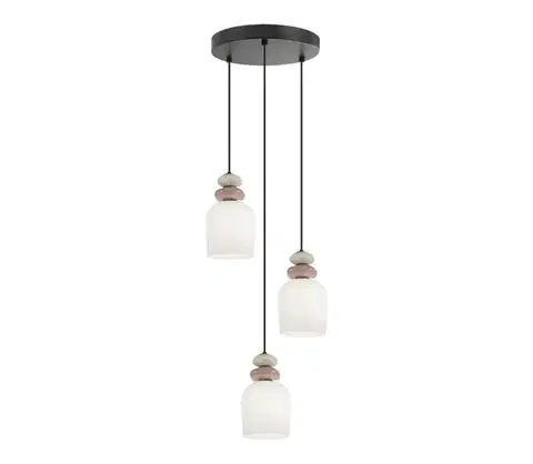 Svietidlá Viokef Lighting Luster na lanku HILDA 3xE14/40W/230V čierna/hnedá 4346800