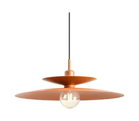Svietidlá Redo 01-3049 - Závesný luster na lanku GUNNAR 1xE27/42W/230V priemer 50 cm oranžový 01-3049