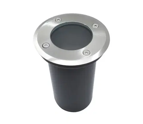 Záhradné lampy  Vonkajšie nájazdové svietidlo 1xGU10/35W/230V IP67 matný chróm SKU012812