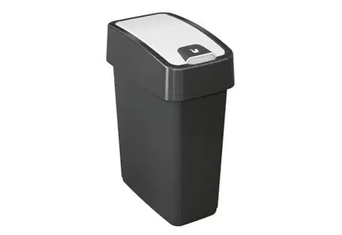Odpadkové koše Kinekus Kôš na odpad vyklápací, 10L, plastový, MAGNE flip, grafit