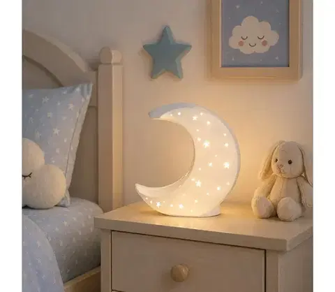 Lampy ONLI - Stolná lampa PORCELLANA 1xE14/6W/230V 21 cm mesiac 097/L