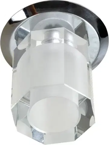 Bodové svetlá Stropné svietidlo polygonálne krištáľové chróm G4 20W SK-25