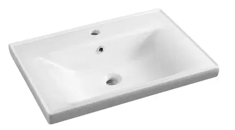 Sanitárna keramika AQUALINE - SAVA 60 keramcké umývadlo nábytkové 60x46cm, biela 2060
