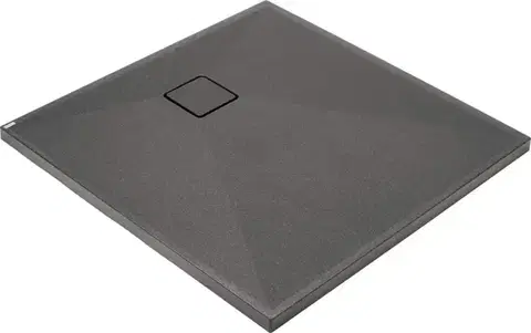 Vane DEANTE - Correo antracit metalic - Granitová sprchová vanička, štvorcová, 90x90 cm KQR_T41B