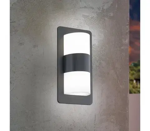 Záhradné lampy Eglo 98086 - Vonkajšie nástenné svietidlo CISTIERNA 2xE27/10W/230V antracit IP44 98086