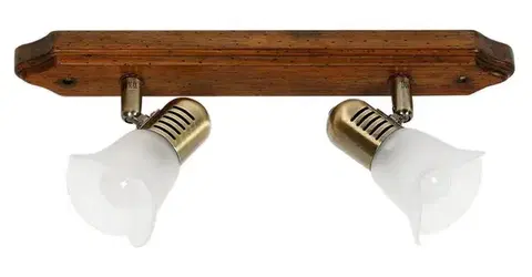 Stropná svetla Stropné svietidlo Coloseo 2X40W R50 E14 tmavé drevo