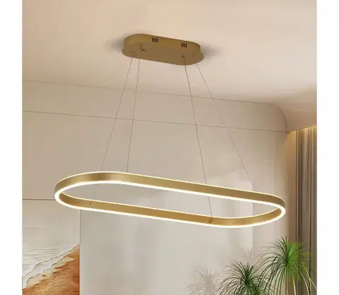 Svietidlá BRILAGI - LED luster na lanku PONDIE LED/44W/230V 80x30 cm zlatý BRI464
