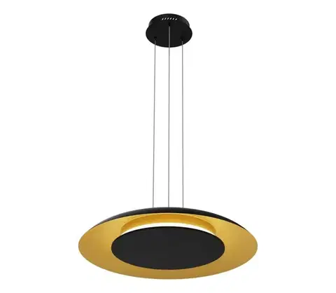 Svietidlá  LED závesný luster na lanku PIATTINO LED/30W/230V 2700/3200/4000K pr. 40 cm čierna/zlatá ML1815