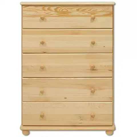 Komody do spálne Komoda z Borovice KD114 surová