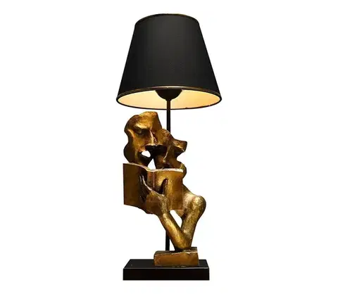 Lampy  Stolná lampa LECTURE 1xE27/40W/230V čierna/zlatá 390FLH1726