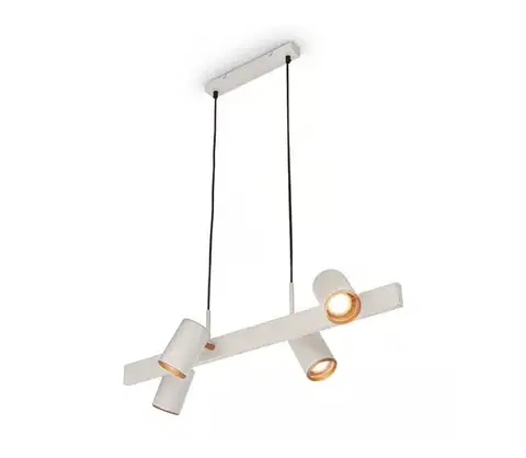 Svietidlá Briloner 4058044 - Luster na lanku ERA 4xGU10/10W/230V krémový 4058044