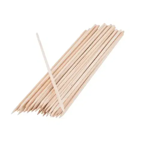 Paličky na mäso Kinekus Špajdle hrotové 50ks, 15cm, drevené