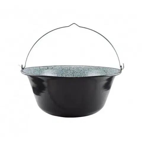 Outdoorové kotlíky Kinekus Kotlík na guláš, smaltovaný, závesný, 16L, čierny