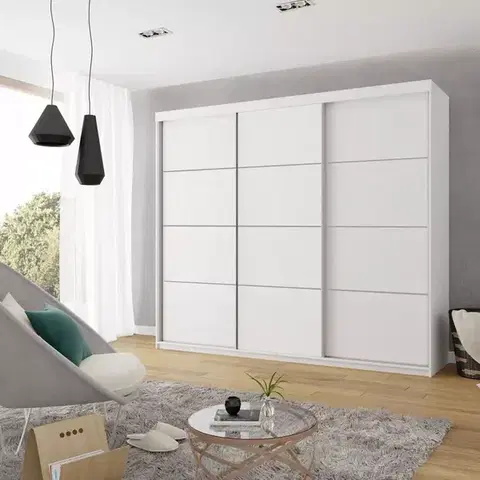 Šatníkové skrine Skriňa Top 25 Plus 250 biely