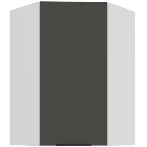 Kuchynské skrinky visiace Kuchynská skrinka Aria-GR/WH anti fingerprint 60X60 GN-90 1F (45°)