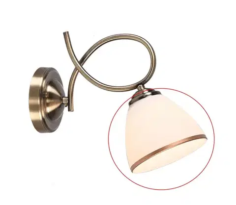 Lampy BRILAGI - Náhradné sklo pre nástennú lampu a luster FRED E27, priemer 13,5 cm, krémová/bronzová 63500