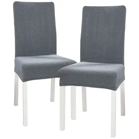 Doplnky do spálne 4Home Napínací poťah na stoličku Magic clean svetlosivá, 45 - 50 cm, súprava 2 ks