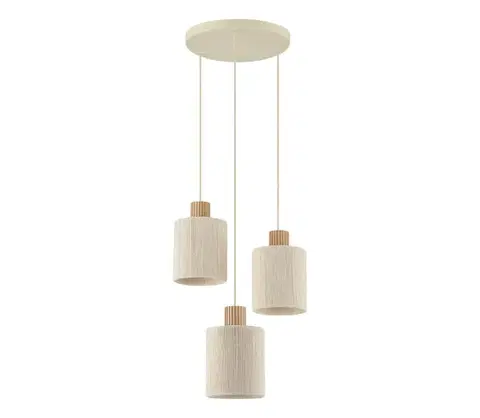 Svietidlá Brilliant - Závesné svietidlo na lanku ARLO 3xE27/20W/230V pr. 40 cm krémové 51521/28