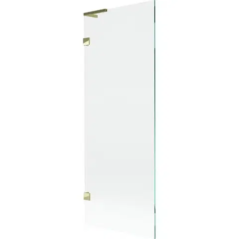 Sprchové dvere MEXEN/S - Lunar L vaňová zástena FIX 70 x 150, transparent, zlatá 897L-070-000-50-00