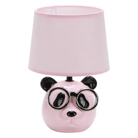 Lampy do obývačky Stolová lampa PANDA PINK VO2492 LB1