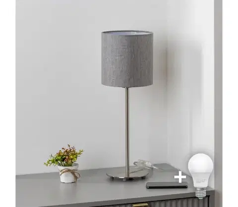 Lampy BRILAGI - LED stolná lampa NUBILA 1xE27/60W/230V antracitová EG32512+BG1574
