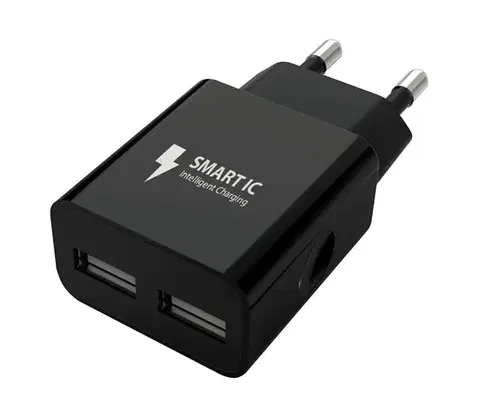Predlžovacie káble Winner Group - Nabíjací adaptér 2xUSB-A 12W čierny WINTRUSB2SLO