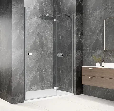 Sprchovacie kúty POLYSAN - GLOBE CHROME sprchové dvere do niky 1200, číre sklo, pravé GB1012RC