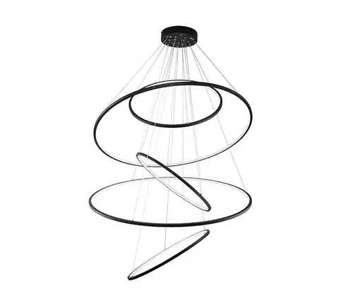Svietidlá Azzardo  - LED Stmievateľný luster na lanku WHEEL LED/190W/230V čierna 