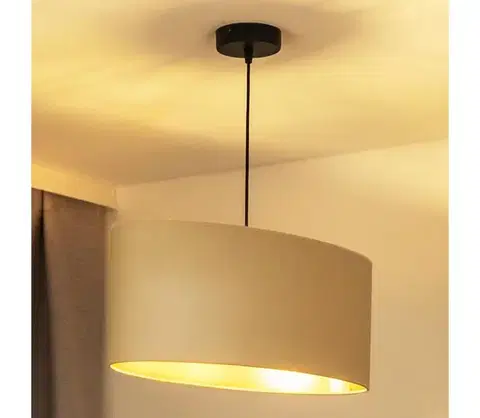 Svietidlá  - Luster na lanku OVAL VEGAN 1xE27/15W/230V krémová 603331