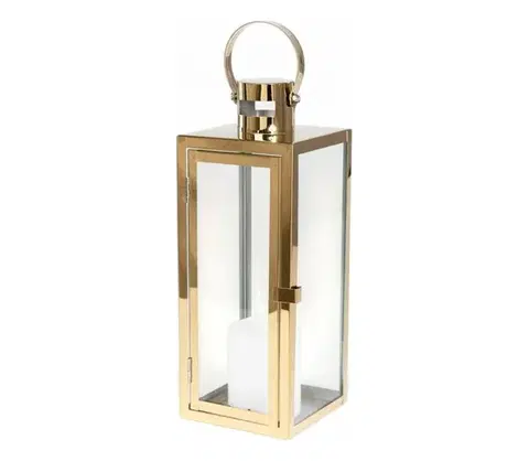 Taburetky Estilo Home Dekoratívna lucerna TOWER 63 cm, zlatá 5905623251004