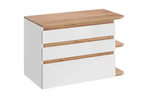 Kúpeľňový nábytok COMAD - Skrinka pod umývadlo 90cm 3 zásuvky PLATINUM 5907611648230