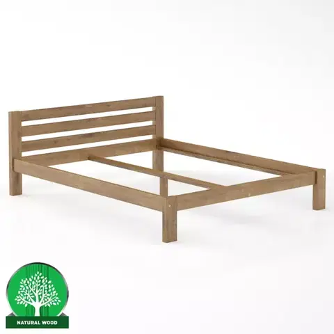 Drevené postele Posteľ borovica LK105–160x200 dub
