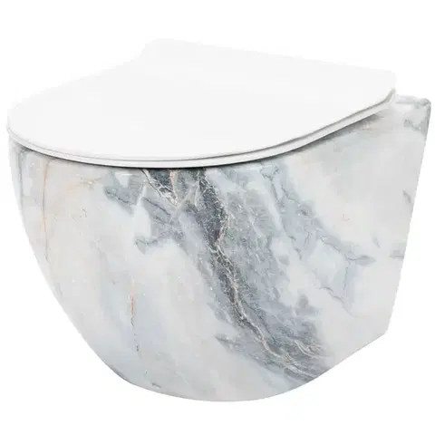 Záchody REA - Závesná WC misa vrátane sedátka Granit Shiny REA-C8002