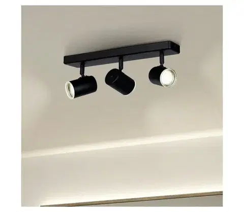 Svietidlá Eglo 901966 - Kúpeľňové bodové svietidlo CONSUMA 3xGU10/5W/230V IP44 čierna 901966