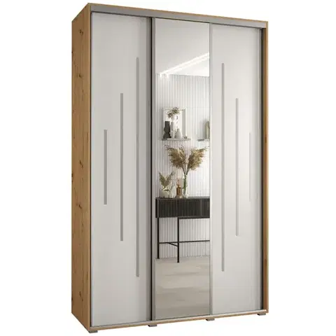 Šatníkové skrine Skriňa 45 Canaris 13 170 artisan/biela/silver