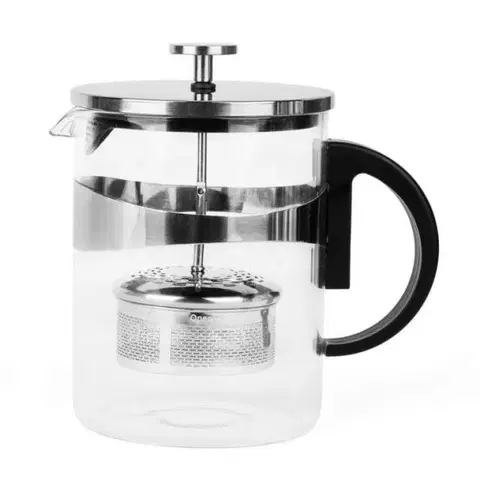 Kanvice na varenie vody Kinekus Kanvica na kávu a čaj 1200ml sitko-piest, nerez FRENCH PRESS