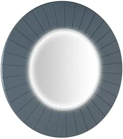 Kúpeľňové zrkadlá SAPHO - LUMIRO STRIP guľaté zrkadlo s LED osvetlením v ráme, priemer 90cm, siena LR950-4242S