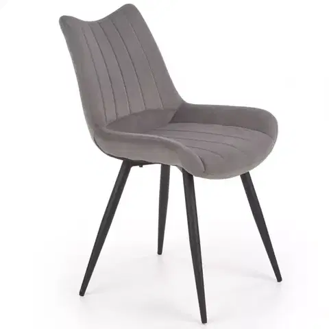 Čalúnené stoličky Stolička K388 Velvet/Kov Šedá