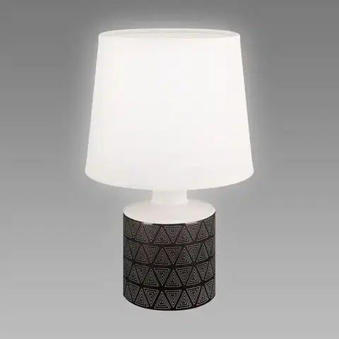 Lampy do obývačky Stolná lampa TOPIK E14 biela/čierna 04103 LB1