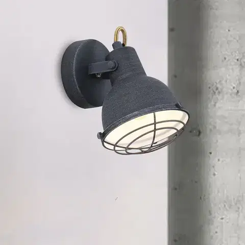 Moderné lampy do obývačky Nástenné bodové svietidlo 2021153 ANTIQUE GREY E27 LS1