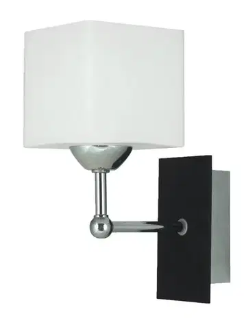 Nástenné svetlá Nástenná lampa Cubetto E27 drevo+chróm