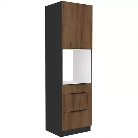 Kuchynské skrinky stojace Kuchynská skrinka Monza orech okapi 60dps-210 1f 3s