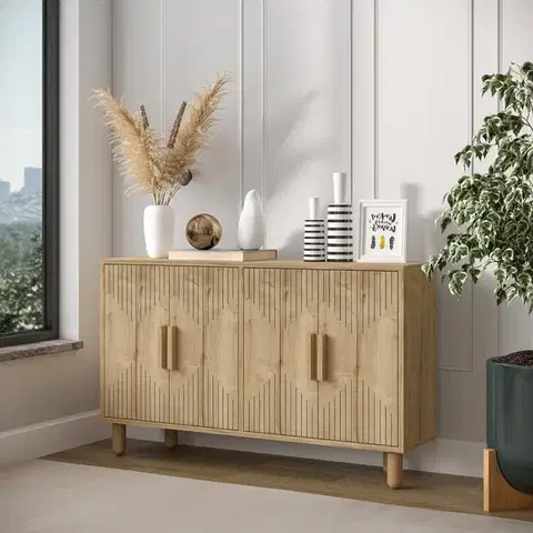 Komody Konzolový stolík Roger - Saphire Oak