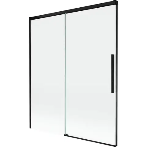 Sprchové dvere MEXEN/S - Rox vaňová zástena 2-krídlová posuvná 140 x 150, transparent, čierna 8C9-140-001-70-00