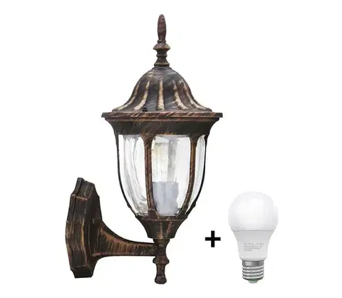 Svietidlá  LED vonkajšie nástenné svietidlo FLORENCJA 1xE27/10W/230V IP43 SA0154+BG0208